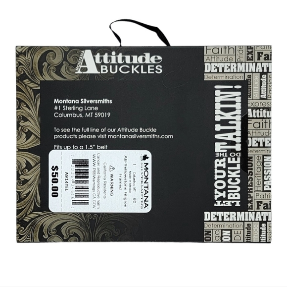 Montana Silversmiths YELLOWSTONE Western Floral "Y" Belt Buckle NEW! Retail $50 - Picture 6 of 10